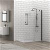 KAMALU Doccia walk in 70 cm profilo nero con staffa diagonale | KS2800NT