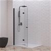 KAMALU Doccia walk in a libro 70 cm colore nero | KSW7000N