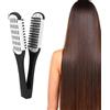 Agatige Spazzola per lisciare i capelli, pinza lisciante per capelli traspirante, spazzola per capelli a doppia faccia, spazzola districante per capelli, strumento per parrucchieri per acconciature liscianti
