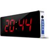 Dioche 14.2 `` Orologio digitale da parete grande, display a LED elettrico Orologio da parete moderno con calendario per camera da letto ufficio(Ora + minuto)