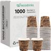 1000 Bicchieri Monouso In Carta Da 75ml Marroni Con Scritte - Stile E Praticità