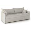 Talamo Italia -Divano letto 3 posti Uberta, Sofà trasformabile per salotto, imbottito, sfoderabile, Qualità 100% Made in Italy, 205x86 h80 cm, Beige