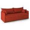 Talamo Italia -Divano letto 3 posti Uberta, Sofà trasformabile per salotto, imbottito, sfoderabile, Qualità 100% Made in Italy, 205x86 h80 cm, Arancione