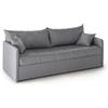Talamo Italia -Divano letto 3 posti Uberta, Sofà trasformabile per salotto, imbottito, sfoderabile, Qualità 100% Made in Italy, 205x86 h80 cm, Grigio