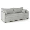 Talamo Italia -Divano letto 3 posti Uberta, Sofà trasformabile per salotto, imbottito, sfoderabile, Qualità 100% Made in Italy, 205x86 h80 cm, Grigio chiaro