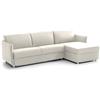 Talamo Italia -Divano letto con penisola Virgilia, Sofà angolare trasformabile per salotto, imbottito, sfoderabile, Qualità 100% Made in Italy, 260x160 h90 cm, Beige