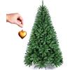 Bakaji Albero Di Natale Pino Cuore d'oro Ecologico e Ignifugo Con Base a Croce In Ferro Pieghevole Super Folto Rami Innesto Ad Uncino Colore Verde (150 cm)