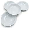 MCM service Piatto Fondo in Pura Melamina Ø cm 21 Made in Italy Set da 4