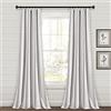 Lush Decor Farmhouse - Coppia di tende per finestre in cotone tinto a righe, 213,4 cm di lunghezza x 106,7 cm di larghezza, grigio