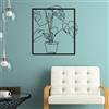 Wallity Hanah Home Elegante accessorio decorativo da parete in metallo nero, 49 x 53 cm, 100% metallo, spessore 1,2 mm, perfetto per la decorazione della casa moderna e arte da parete unica