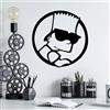 Wallity Hanah Home Elegante accessorio decorativo da parete in metallo, 33 x 33 cm, 100% metallo, spessore 1,5 mm, perfetto per la decorazione moderna della casa & Art Display