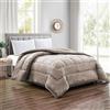 IlGruppone Trapunta Matrimoniale Velluto Retro in Sherpa Piumone Invernale Effetto Piuma 560 Gr/mq Piumino Caldo Due Piazze Inverno Coperta Duck Friendly - Tortora