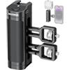 NEEWER Impugnatura Laterale con Pulsante di Scatto Remoto Wireless per Smartphone Cage Video Rig,2 Adattatori con Viti 1/4 e Perni di Posizionamento, Side Handle Compatibile con SmallRig Cage, PA005E