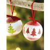 Palla Natale personalizzata in scatola regalo con disegni Snowy personalizzate o neutre