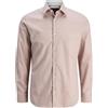 JACK & JONES Jprblabarnes Detail Dobby L/S Shirt SN, Adobe Rose, S Uomo