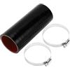 A ABSOPRO 1 Set 54mm/2.13 ID 150mm/5.91 Lunghezza Tubo in Silicone per Auto Nero Rosso con Morsetti Tubo del Refrigerante Universale