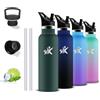 Grsta Borraccia 500ml, Borraccia Termica, Senza BPA, Borracia con Cannuccia, Senza Perdite, Bottiglia Termica, Doble Aislamiento, Borracce Termiche per Scuole, Campeggio, Uffici, Caffè, Viaggio, Yoga