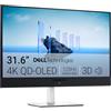Dell 32 Plus Monitor - S3225QC, 4K UHD 3840x2160, 120Hz, QD OLED, 0.03ms, AMD FreeSync Premium Pro, HDR True Black 400, Dolby Vision, Altoparlanti integrati, 3 USB-C, HDMI, 3 Anni di Garanzia