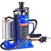 VEVOR Cric a Bottiglia Pneumatico Idraulico da 20 Tonnellate Intervallo di Sollevamento da 260 a 495 mm, Martinetto a Bottiglia Pneumatico Manuale con Pompa per Auto, Camion, SUV, Blu