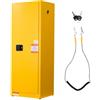 VEVOR Armadietto Porta Estintore per Stoccaggio Liquidi Infiammabili, Armadio per Materiali Infiammabili Capienza ca. 87,06 L Ripiano Regolabile, in Acciaio Laminato a Freddo e Zincato