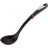 Lagostina Ingenio Smart Cucchiaione Scolapasta con anello antiscivolo, Plastica, Nero e Rosso