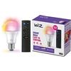 Philips WiZ Lampadina Smart+Telecomando WiZmote, Luce Bianca o Colorata Dimmerabile, E27, 60W, WiFi, Tecnologia SpaceSense, Controllo Vocale