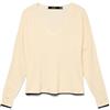 VERO MODA Vmbreeze Ga Boo-Pullover con Scollo a V Maglione Lavorato a Maglia, Betulla, L Donna