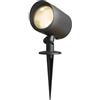 CALEX Faretto LED da giardino con picchetto, luce calda (2700K), IP44, per esterni, Nero