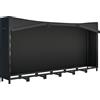 Outsunny Legnaia da Esterno in Metallo con Telo Impermeabile, Capacità 0.8m³, Struttura Regolabile, 235x31x116 cm, Nero | Aosom Italy