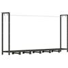 Outsunny Legnaia da 0.8m³ Regolabile con Telo Impermeabile e Catene in Acciaio, 235x31x116 cm, Nero | Aosom Italy
