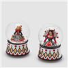 EDG Enzo De Gasperi Sfera Acqua Scacchi Carillon di Natale Ass. H 14,5 Cm D 10 Cm Multicolor 1 Pz