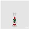 EDG Enzo De Gasperi Portacandela Strati di Natale H 15,5 Cm D 5 Cm Green Red