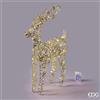 EDG Enzo De Gasperi Decoro Renna di Natale Led Intreccio 50 MicroLed H 60 Cm L 30 Cm L 15 Cm IP20 Gold