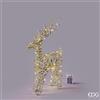 EDG Enzo De Gasperi Decoro Renna di Natale Led Intreccio 50 MicroLed H 50 Cm L 13 Cm L 27 Cm IP20 Gold