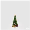 EDG Enzo De Gasperi Candela Natale Pino Decorato H 12,5 Cm Verde Rosso