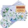 Maison d' Hermine Maison d'Hermine Set di 4 tovagliette in 100% cotone, lavabili e riutilizzabili, per casa, cucina, sala da pranzo, feste, matrimoni, ristoranti, Primavera Estate (Passiflora, 33 cm x 48 cm)