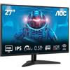 AOC Monitor da gioco 27B36X da 27 pollici FHD, 144 Hz, IPS, MPRT da 0,5 ms, sincronizzazione adattiva, HDR10, (1920 x 1080, HDMI 1x 1.4, DP 1x 1.4), nero