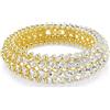 SWAROVSKI BRACCIALETTO IDYLLIA, BIANCO, PLACCATO ORO M 17-19 CM