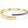 SWAROVSKI BRACCIALE RIGIDO MATRIX,GIALLO E VIOLA, PLACCATO ORO L - 17.8 CM