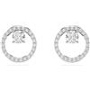 Swarovski Orecchini a lobo Constella, Taglio Round, Bianchi, Placcato rodio