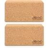 ZEN YOGA WEDGE ZenYogaWedge - Set di 2 blocchi da yoga in sughero, materiale 100% naturale, mattoncini professionali per yoga, pilates, lezioni, esercizi a casa, fitness, impugnatura antiscivolo, ecologici