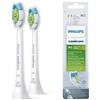 Philips Sonicare HX6062/10 Pack da 2 Testine di Ricambio W2 Optimal White Standard per Spazzolino Elettrico Sonico, con RFID, Per Denti Bianchi, Bianco