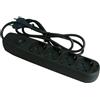 Ecova 30097x multipresa 4 uscite universali 10/16a con interruttore cavo 1,5m nero