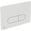 Ideal Standard Oleas Placca di scarico per WC, tecnologia a doppio scarico tramite sgancio meccanico, facile da usare e design durevole (quadrata/rotonda) - Bianca (234x8,5x154 mm)