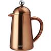 La Cafetière Havana in rame in acciaio inox a doppia parete, tre tazze, confezione regalo