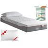 EVERGREENWEB MATERASSI & BEDS EVERGREENWEB Materasso Singolo 80x190 DISPOSITIVO MEDICO Alto 20 cm MEMORY FOAM Ortopedico MASSAGGIANTE con Cuscino Letto INCLUSO GRATIS, Rivestimento SFODERABILE con Zip, Lavabile Tessuto Anallergico