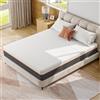 Vesgantti Materasso 160x200 cm in Memory Foam con Gel, Spessore 16 cm, Supporto Zonale per il Corretto Allineamento del Corpo, Certificato OEKO-TEX