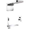 Damast - Kit doccia Mist acciaio cromato con soffione getto a pioggia e cascata- art. 16297