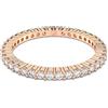 Swarovski Anello Vittore, Taglio Round, Bianco, Finitura in tono oro rosa