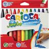 CARIOCA Astuccio 12 pennarelli Jumbo lavabili colori assortiti CARIOCA 40569